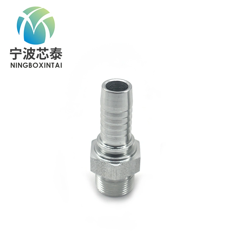 Jic/Bsp/NPT Metric Carbon Steel Reusable Hydraulic Hose Fitting Hose Crimp Fitting One Piece Fitting Stainless Steel Fittings