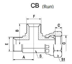 Hydraulic Adapter Hydraulic Hose Fitting for Bsp Branch Tee Run Tee