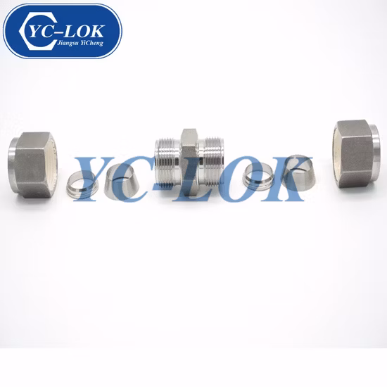 Компрессионный соединитель Swagelok из нержавеющей стали, прямые трубные фитинги для контрольно-измерительных приборов гидравлических деталей с набором двойных обжимных колец